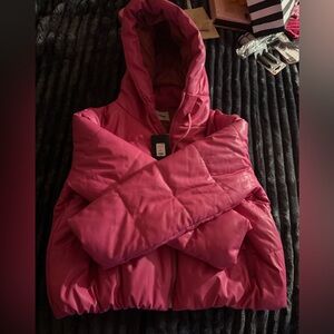 Pink bubble coat size L from Fashionova